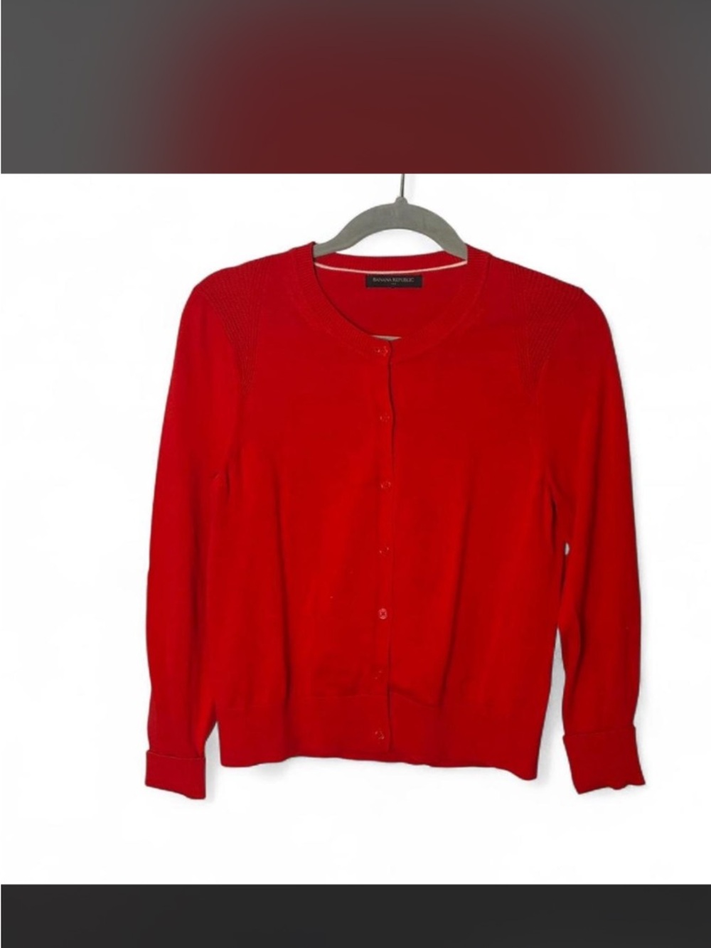 BANANA REPUBLIC- Women's red cardigan-Size: MP